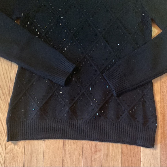5 for $25 - Like new - Belldini Black Embellished Turtleneck Sweater - Small - Picture 6 of 16